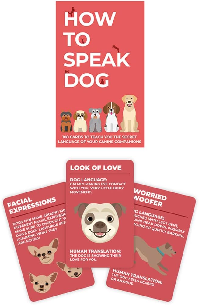Gift Republic Dog Behaviour Cards Speak, Red, 9x3.5x15 cm