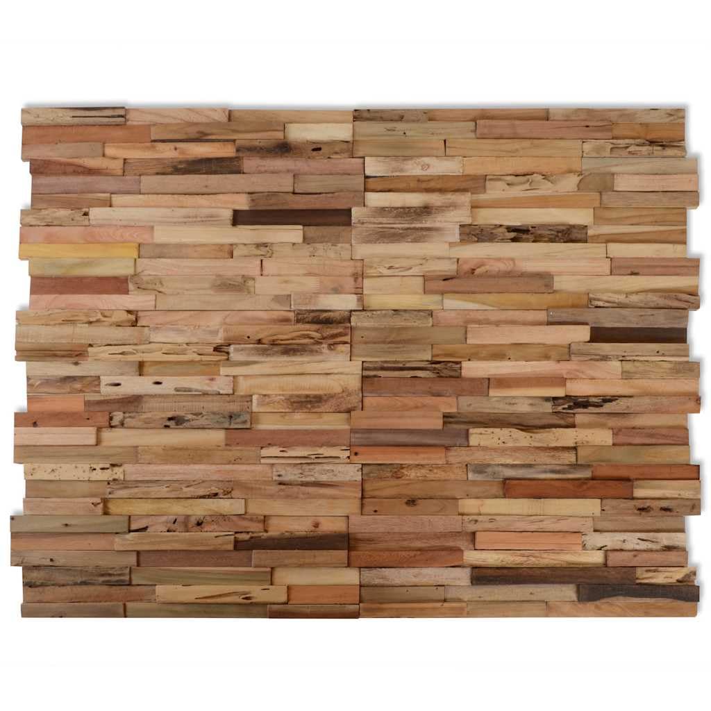 vidaXLWall Cladding Panels - 10 pcs -1.03 m², Easy Install, Brown, Recycled Teak Wood, Industrial Look, Rustic Charm