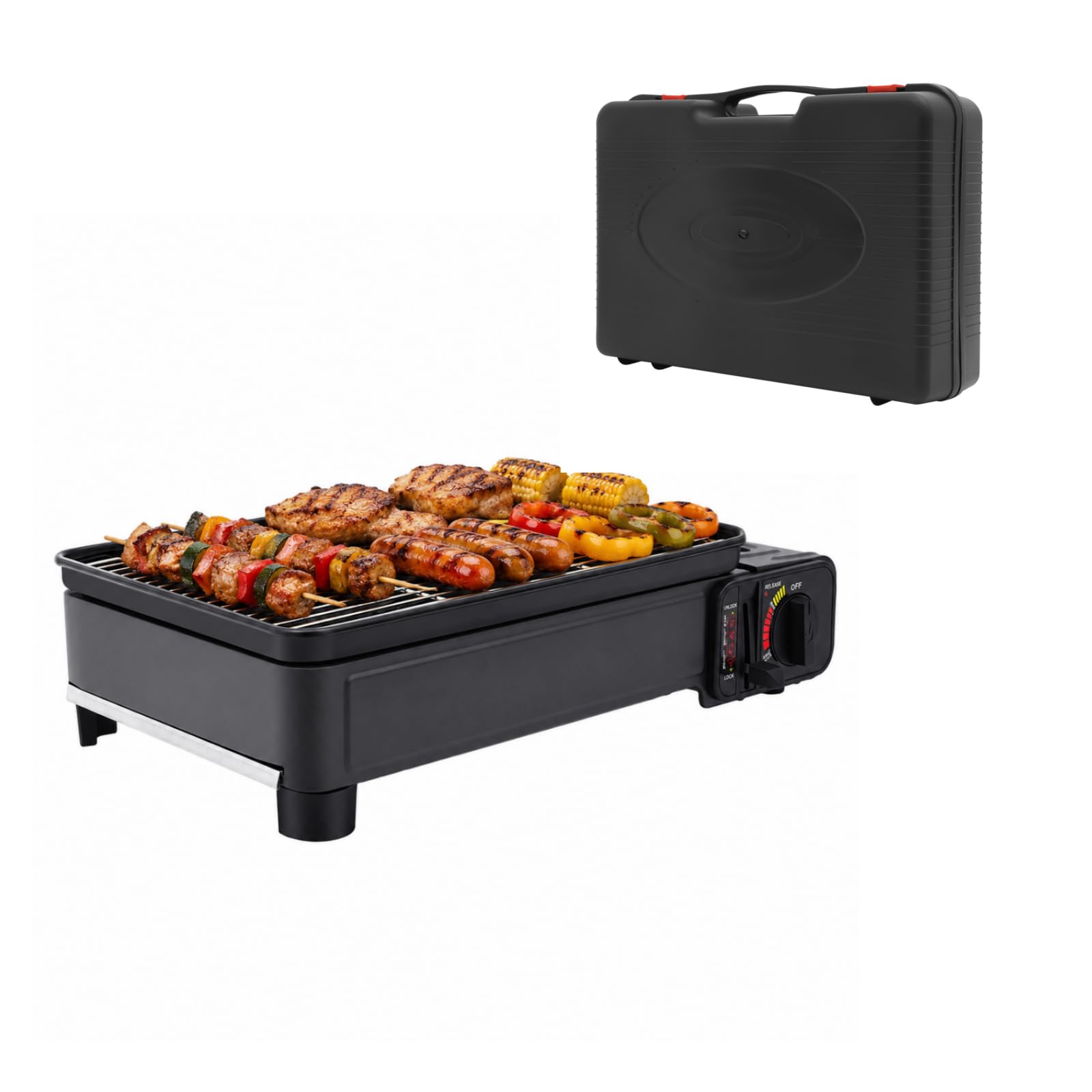 Upgrade kempingowy grill gazowy 2200 W, przenośny grill gazowy