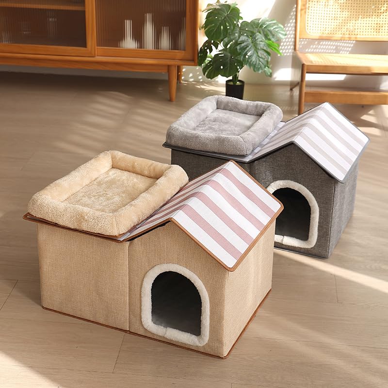 Grotte pour chat multifonction grand lit pliable 2 en 1