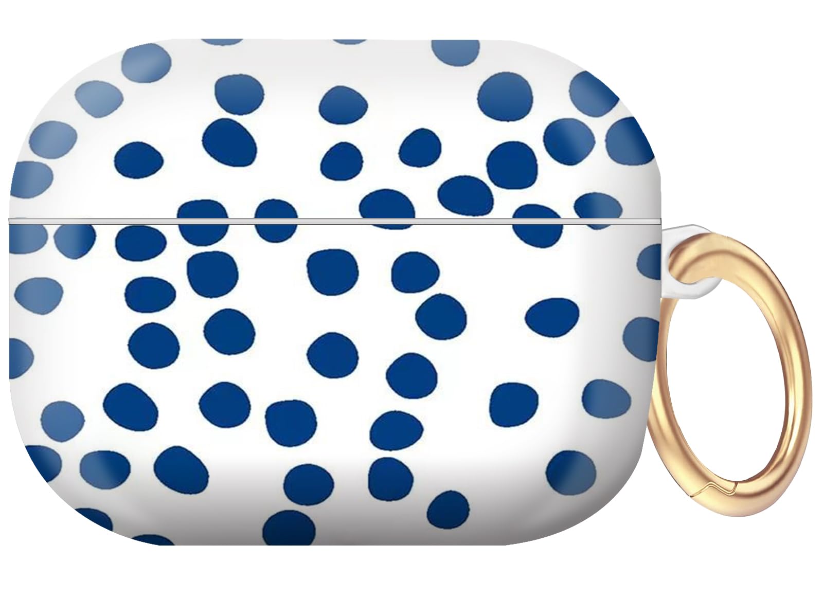 Compatible with Airpod pro 2nd/1st Generation Case Cover with Keychain Cute Pattern Hard & Anti Slip Cover for Men Women & Girls(Cute Blue Dot)