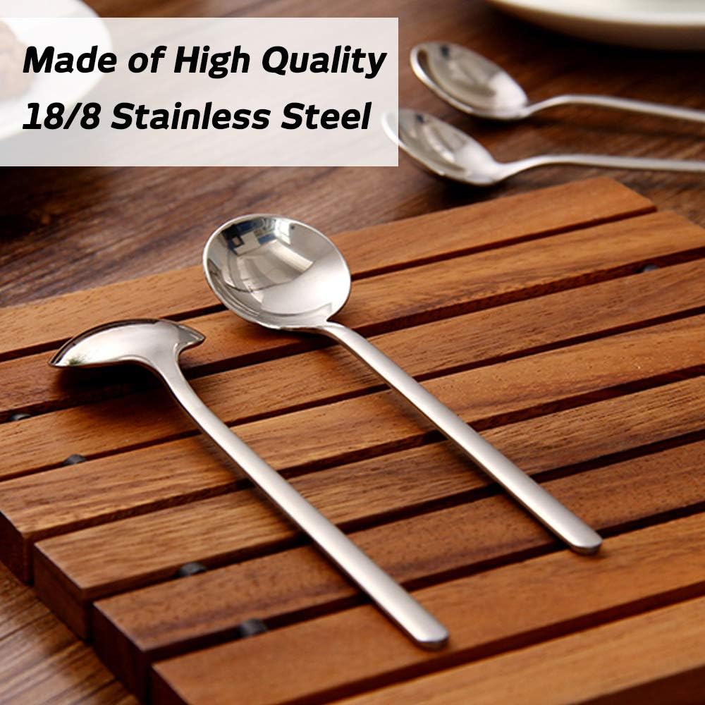 Pack of 8, Stainless Steel Espresso Spoons, findTop Mini Teaspoons Set for Coffee British Tea Dessert Cake Ice Cream Cappuccino, 5.3 Inch image 3