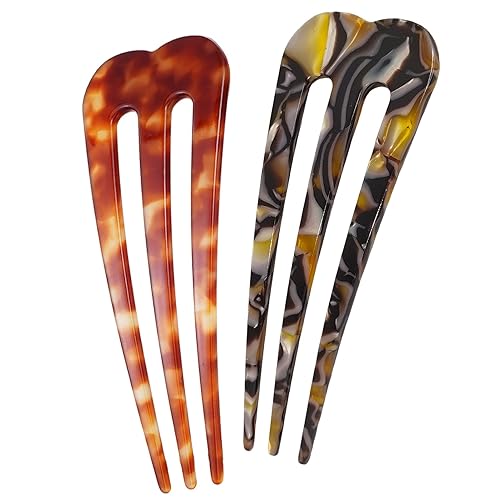 Horquillas francesas grandes para mujer, 3 puntas francesas para cabello grueso, horquillas en forma de U, pinzas de pelo con giro francés, palillos