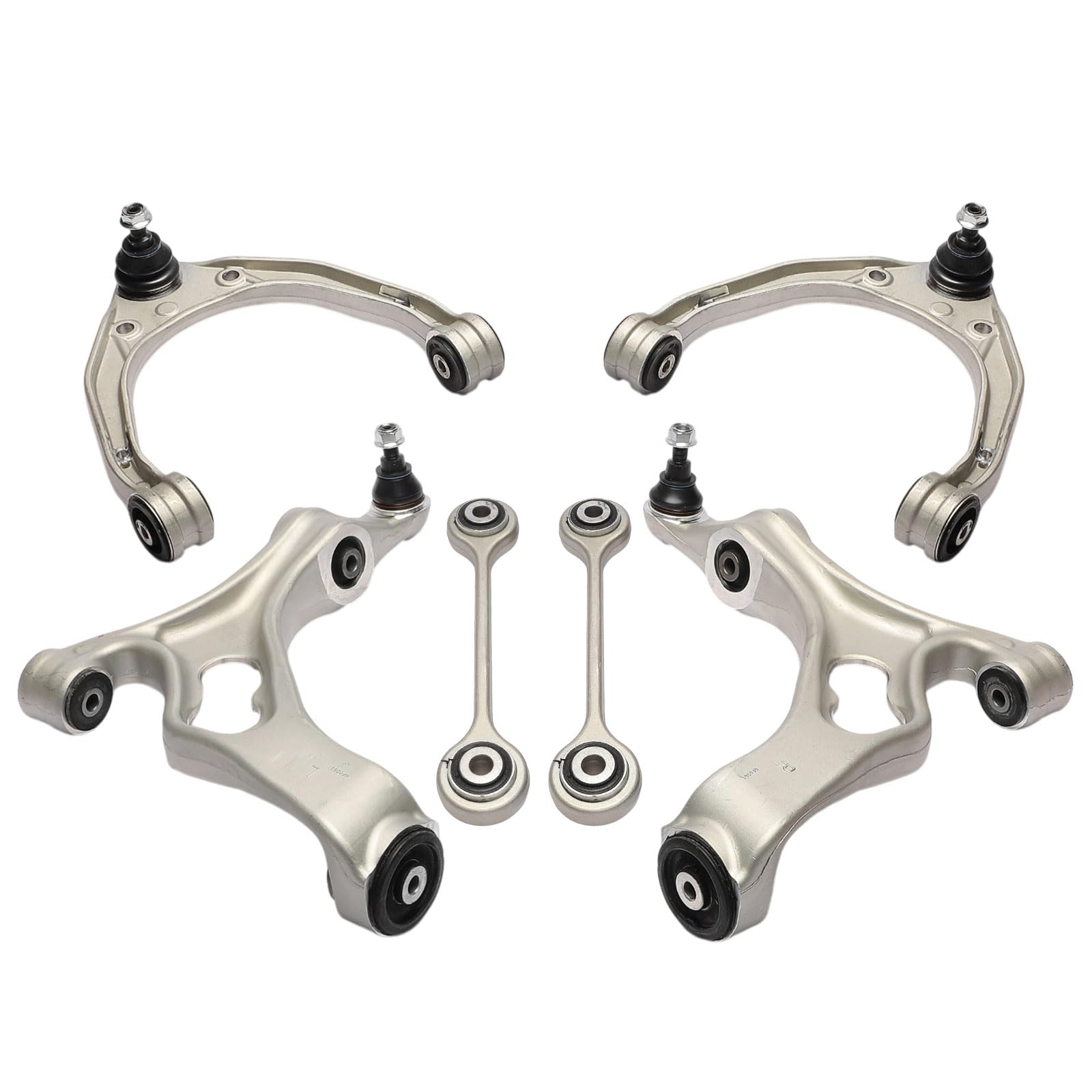 Frankberg 4 brazos de control con rótulas + 2 bieletas estabilizadoras | 7L0411317, GS70815; Compatible con: C.a.y.e.n.n.e 92A, C.a.y.e.n.n.e 9PA, Q7 4LB, T.o.u.a.r.e.g 7L6 7L7 7LA