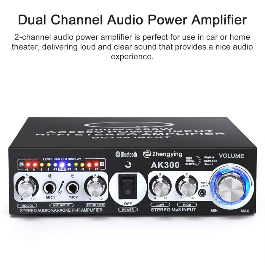 オーディオアンプ VIDEO入力切替機能付き Amazon.co.jp: ERYUE 2チャンネルホームシアターステレオアンプ