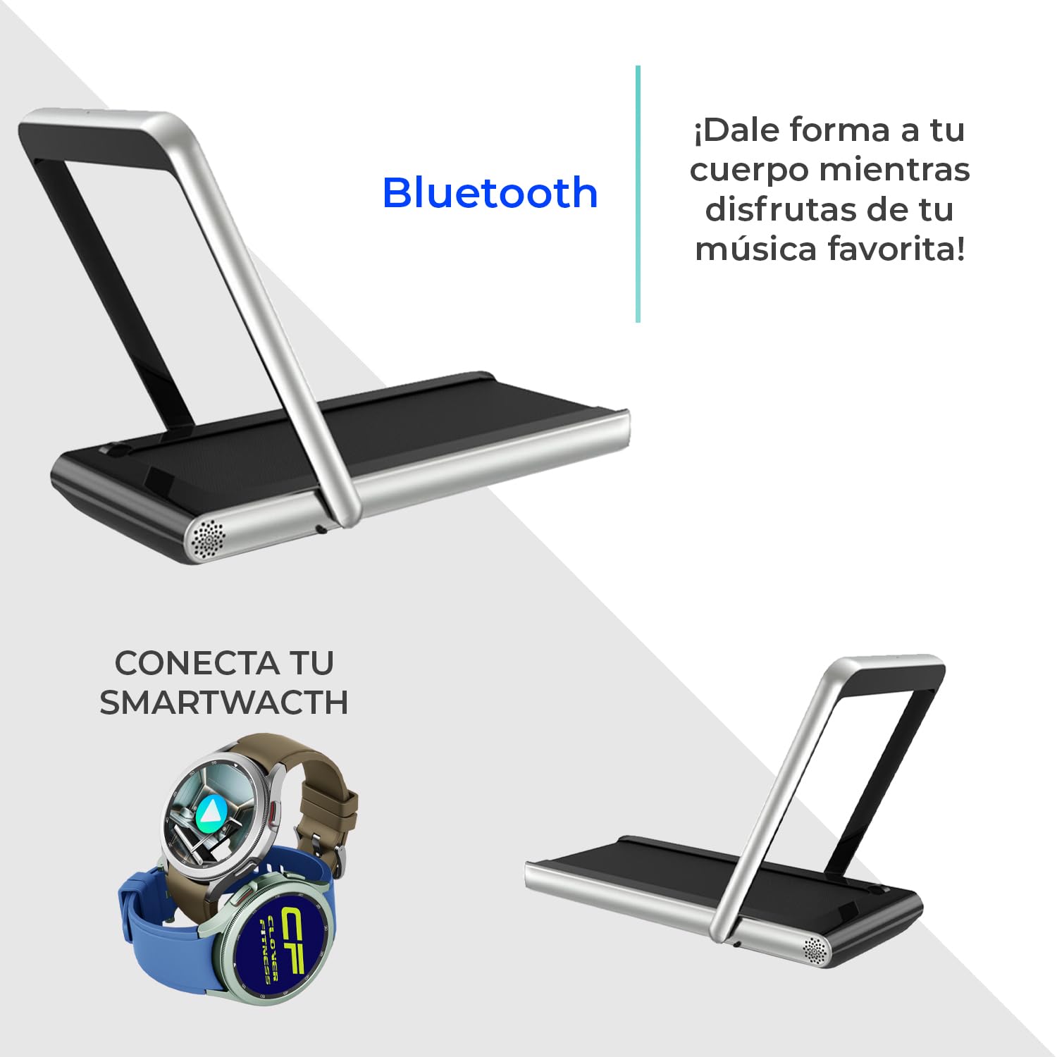 T400 Pro - Tapis roulant intelligente, pieghevole, Bluetooth, telecomando, per corsa e camminata