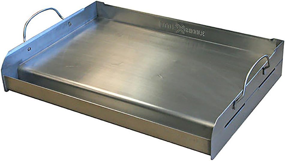 LITTLE GRIDDLE griddle-Q GQ230 100% Stainless Steel Professional Quality Griddle with Even Heat Cross Bracing and Removable Handles + Jim Beam JB0181 9" Burger Cover Cheese Melting Dome