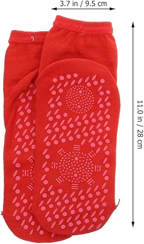 Miniatura 6 de Calcetines calefactables, 6 piezas de calcetines eléctricos magnéticos autocalentables para hombres y mujeres con batería calentada para camping,