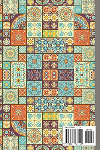 Notebook: 6'' x 9'' inches (A5 Size) Blank Lined Journal/Notebook With Colorful Moroccan Carpet Pattern (Paperback) - Image 2