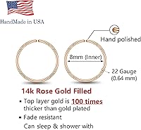 Vista 141 de Small Gold or Sterling Silver Huggie Hoop Earrings for Women Cartilage Nose Helix Tragus