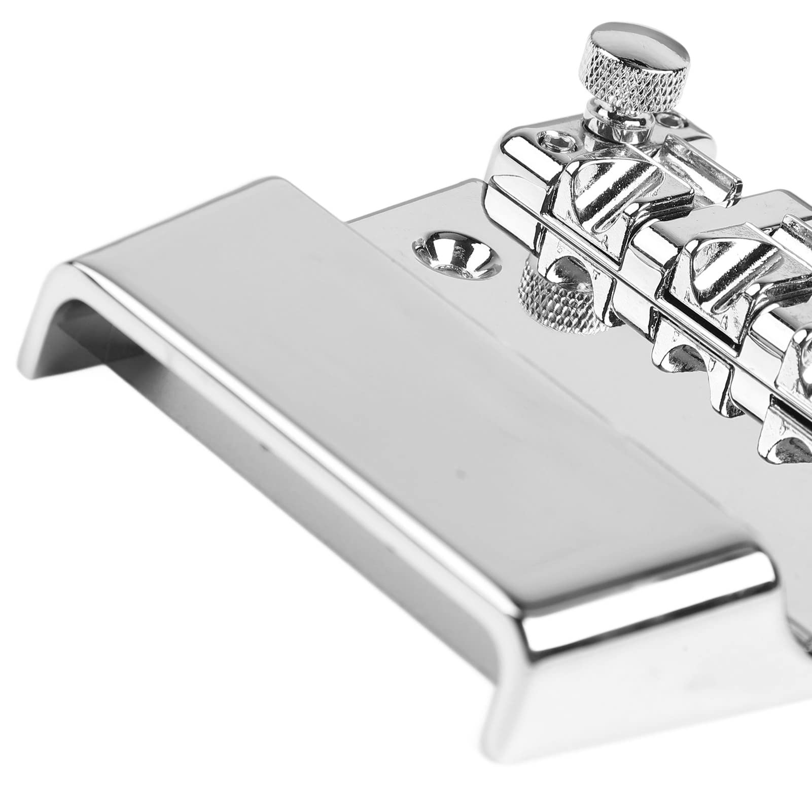 Puente de guitarra de 4 cuerdas, puente de guitarra eléctrica, puente de bajo de metal con llave y tornillos, construcción de metal sintético de primera calidad para mayor (GA1030)