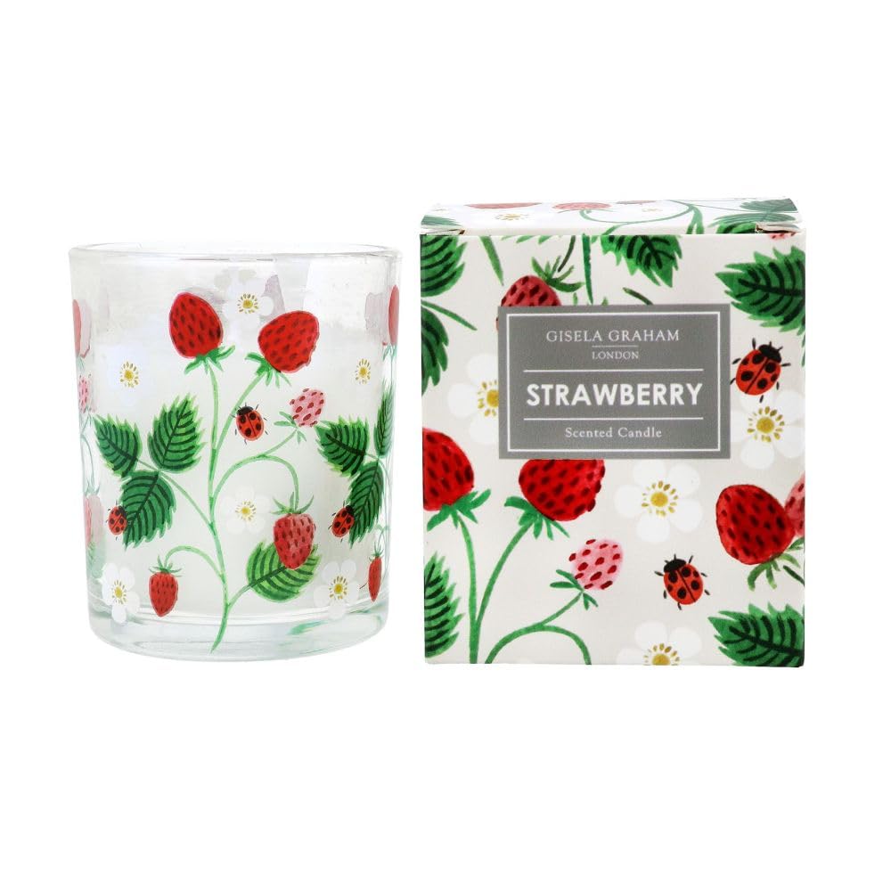 Gisela Graham Strawberry Scented Candle - Small