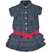 U.S. Polo Assn. Little Girls' Denim Leopard Print Tiered Ruffle Dress