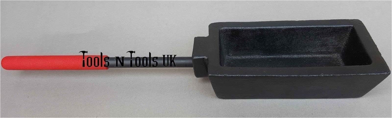 Tools N Tools UK 6 KG Long Handle Cast Iron Ingot Mould Silver & Gold Bar Scrap Crucible Furnace