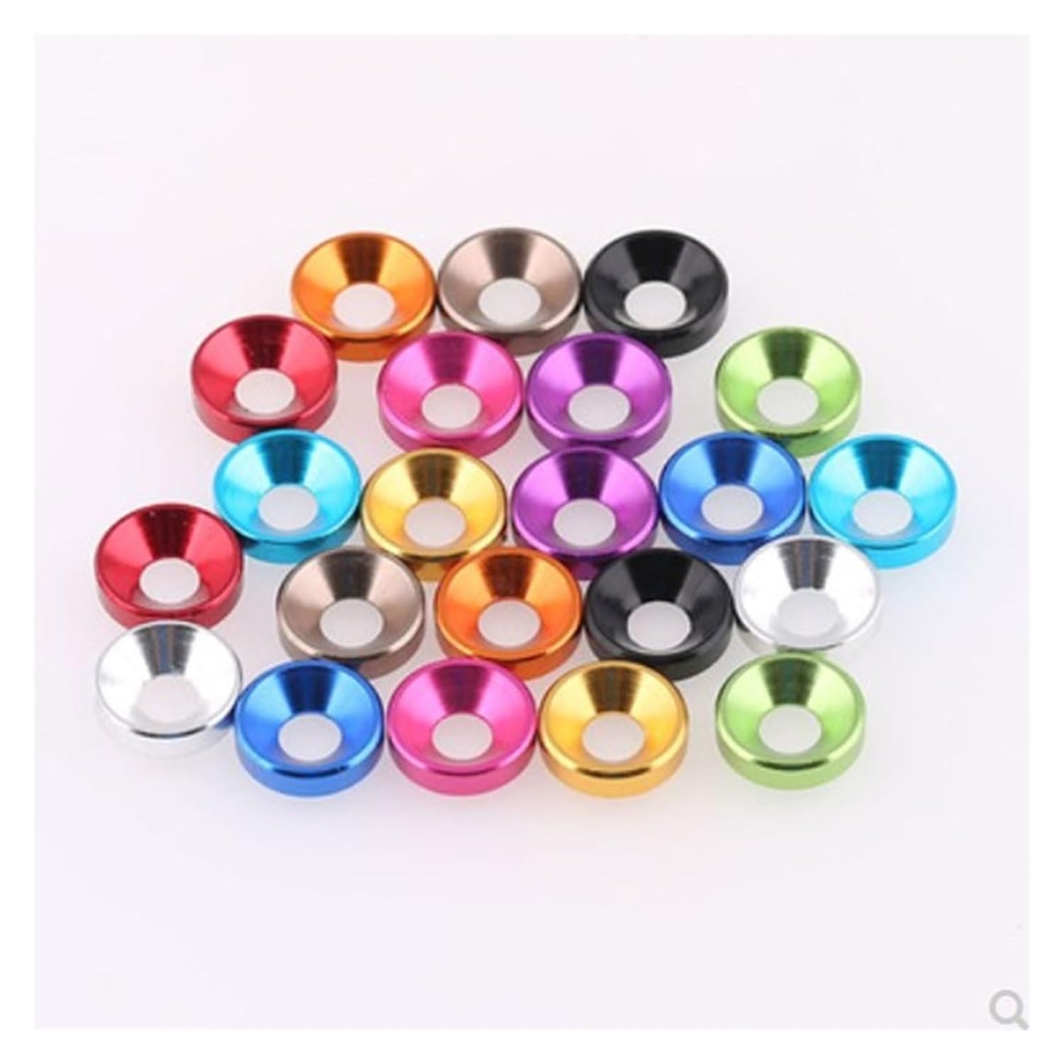 10/20pcs M2 M2.5 M3 M4 M5 M6 M8 Aluminum Colourful Anodized Countersunk Head Washer Gasket(RED,M8 10pcs)