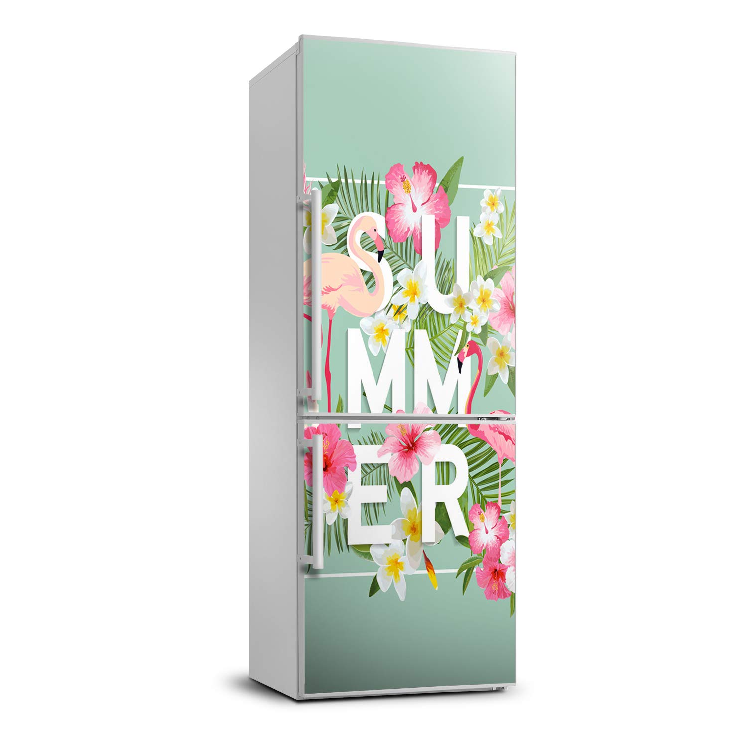 Autocollant frigo 60x180cm Tulup de qualité supérieure au design vacances exotiques