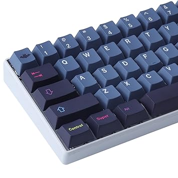 Hyekit PBT Keycaps, Keycaps for 60 Percent Custom Keycaps for GK61/GK64/RK61/Anne/GH60 /ALT61/Nj68/Keychron K6 Mechanical Keyboards, 76 Key Set, Cherry Profile (Dracula)