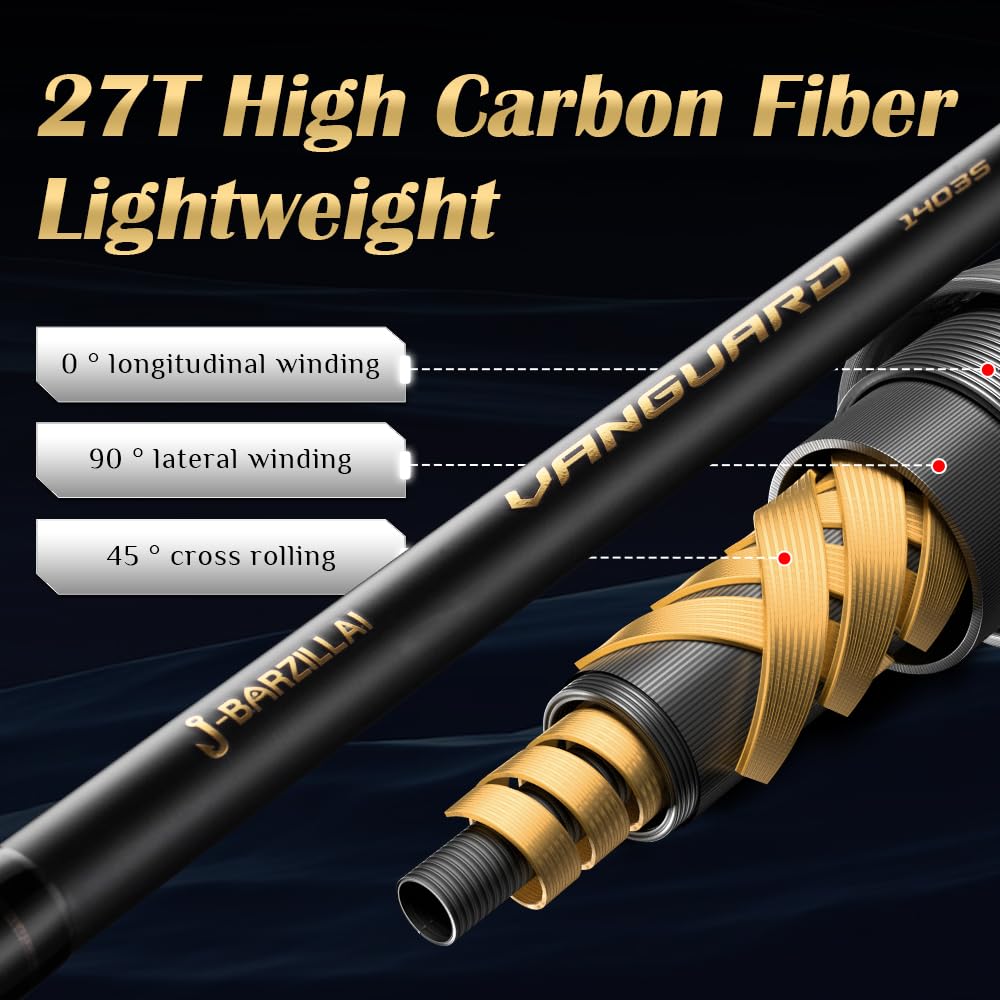 Carbon Surf Spinning Fishing Rod, Ultra-Light High-Sensitivity Graphite Pole, Saltwater/Onshore 3/4 Pieces Surf Fishing12ft 13ft 14ft 15ft Rod