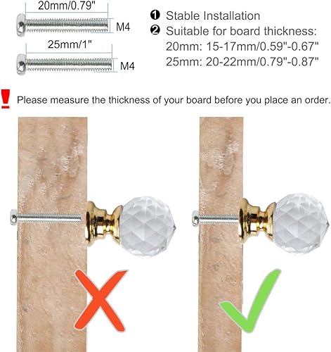 Miniatura 2 de Uxcell - Perillas de aleación de aluminio con forma redonda para cajón, 8 unidades, para muebles, armario, aparador, color dorado