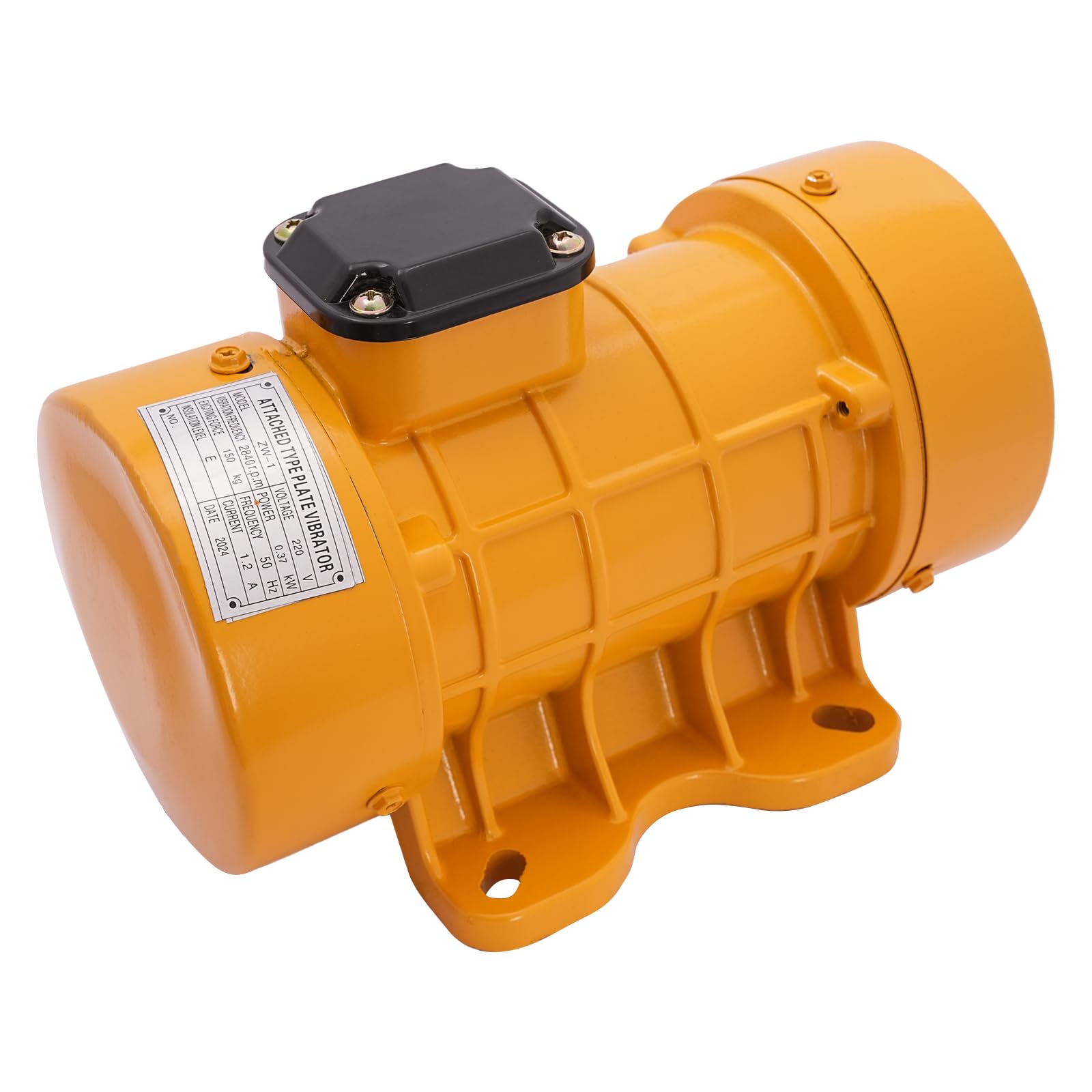 Vibrationsmotor 220V 370W, Industrieller Betonrüttler mit 150kg Erregungskraft & 2840 U/min, Einstellbarer Rüttelsieb Elektrisch für Baustelle, Silos und Siebe, IP44 Wasserdicht (370, Watt)