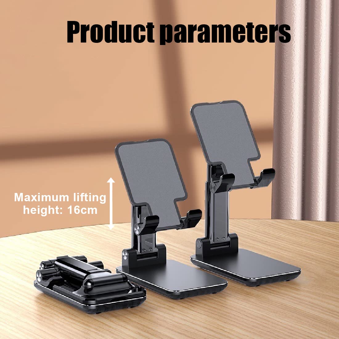 Support De TÃlÃphone De Bureau En Aluminium Pliable Compatible IPhone 14 13 12 11 Pro Max Huawei Samsung~p132616231