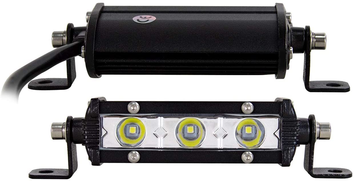 PICAA 10,2 cm 15 W schlanke, einreihige LED-Lichtleiste, Nebelscheinwerfer, Fahrlicht, Dachstoßstange, Lichtleisten für LKW, Boot, ATV, UTV, SUV (2 Stück)
