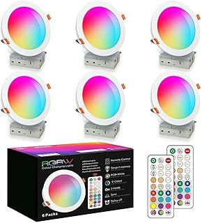 HEKEE 6-Inch Color-Changing LED Recessed Downlights (6-Pack)