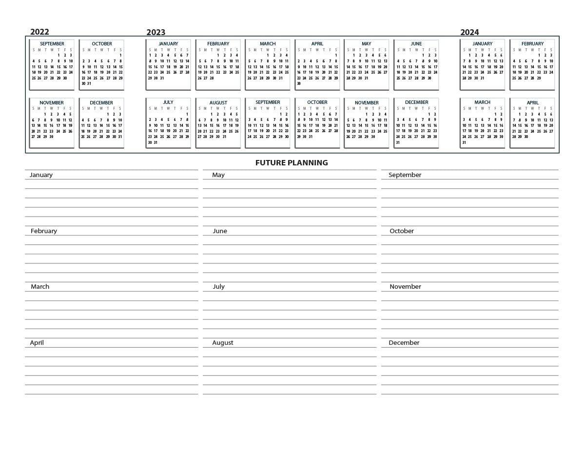 House of Doolittle Calendario mensual de pared y cuaderno 2023-2024, académico, 11 x 8.5 pulgadas, septiembre a diciembre (HOD325-24)
