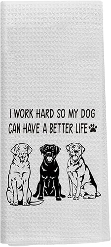 QGFM Toallas de cocina para dueños de perros, toallas decorativas para cocina, baño, autos, regalos para dueños de perros para mujeres y hombres, I