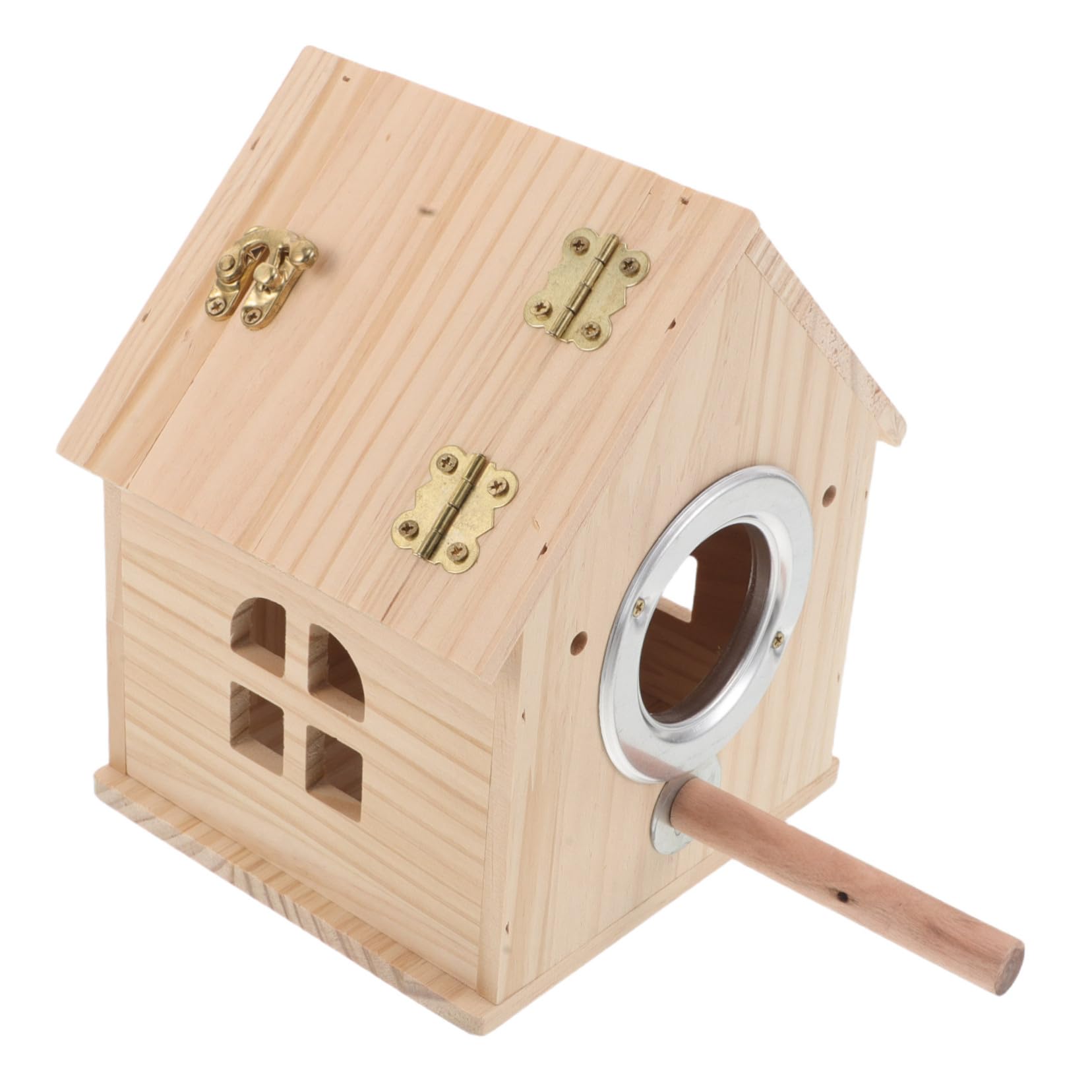 ibasenice Budgies Nest Box in con Ventilazione e Chiusura Casa Nido per Pappagallini Cocorite e Agapornis Dimensioni Compatte per Allevamento e Riproduzione Uccelli Design Naturale ed