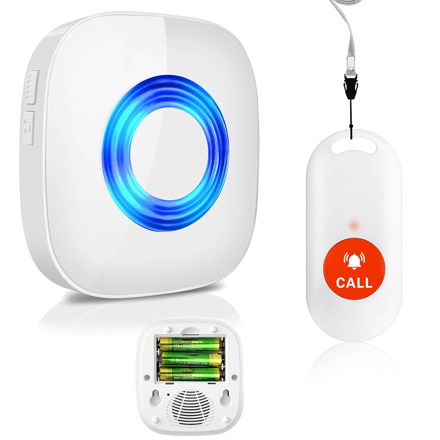 Amazon.co.jp PHYSEN 呼び出しベル ナースコール 家庭用 防水 電池式携帯しやすい 呼出ベル 介護 呼び出しボタン 58曲