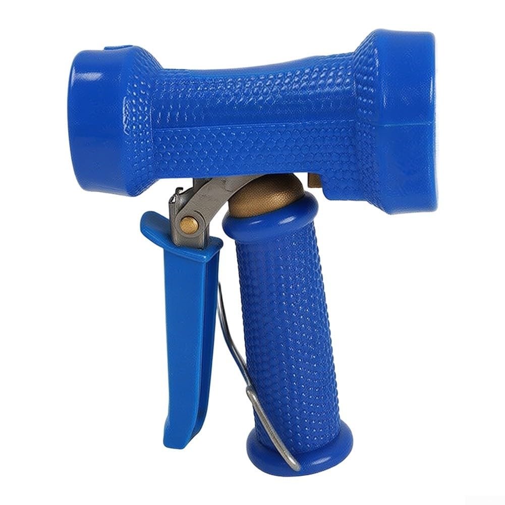 Boquilla de latón para riego de césped, cabezal de pulverización ajustable de 180 mm, color azul (rosca externa)