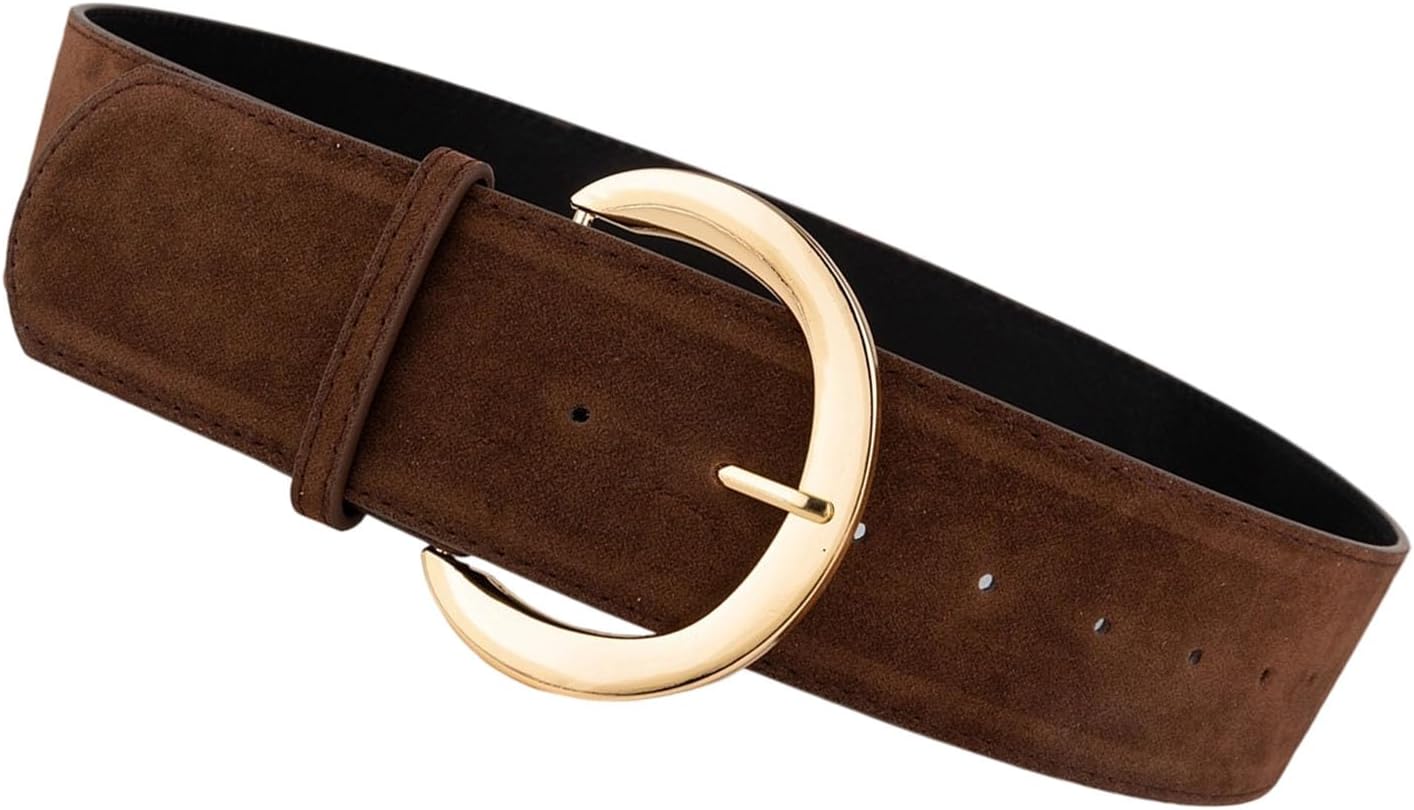 Cintura regolabile in ecopelle vintage unisex ampia cintura per abiti jeans abbigliamento da viaggio verde confortevole cintura in ecopelle