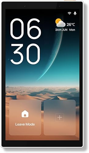 RERE Panel de control inteligente para el hogar, panel inteligente de 5 pulgadas en la pared con Alexa integrado, panel de interruptor WiFi para la
