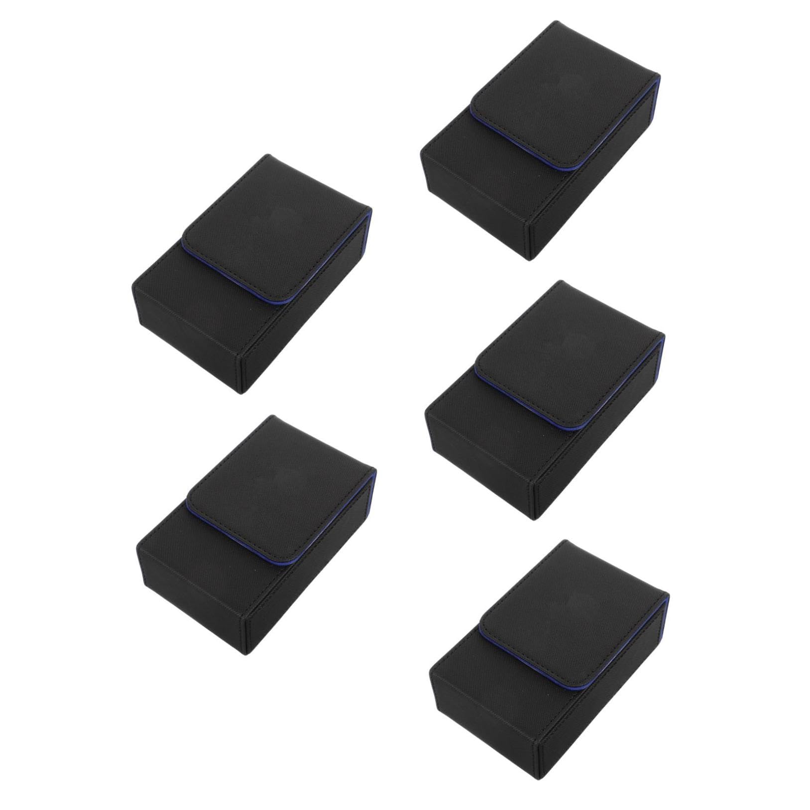 Yardwe 5 Pezzi Scatola Carte Tarocchi PU Antiscivolo Contenitore Portatile per Organizzazione e Conservazione per Giocatori e Collezionisti Carte