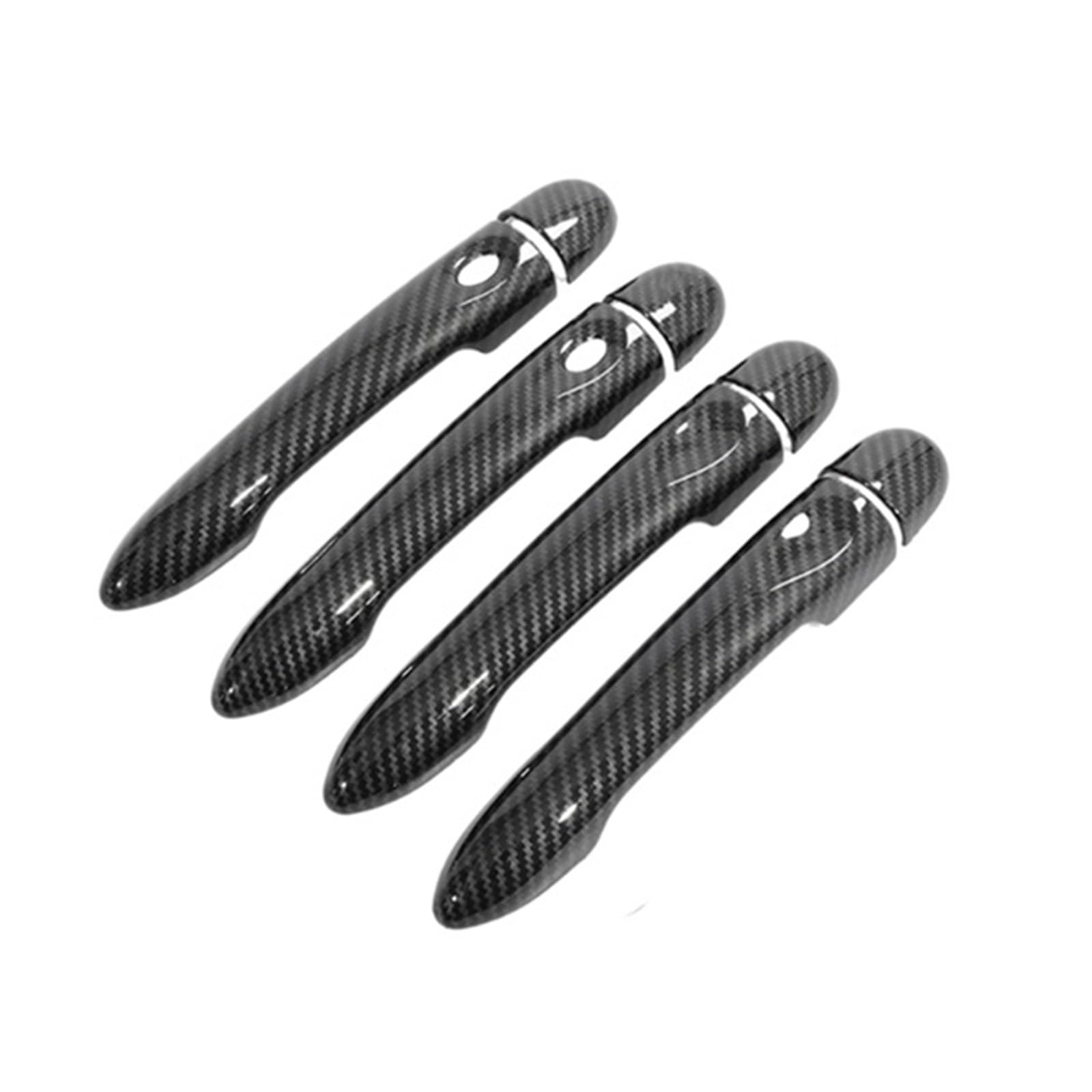 Xdworuw for Benz for Smart 453 for Forfour 2016 2017 2018 2019 2020 2021 Car Exterior Handle Car Exterior Door Handle Cover Trim Door Handle Exterior Cover(Carbon Fiber Pattern)