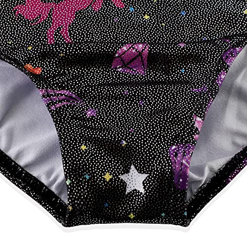 HOZIY Long Sleeve Leotards for Girls Gymnastics Kids Toddler Tumbling Outfits Floral Unicorn Galaxy Rainbow Stripe Pattern