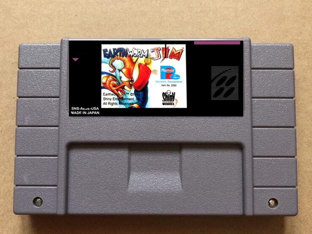 Earthworm Jim Usa-Ntsc Version 16 Bit 46 Pins Video Games