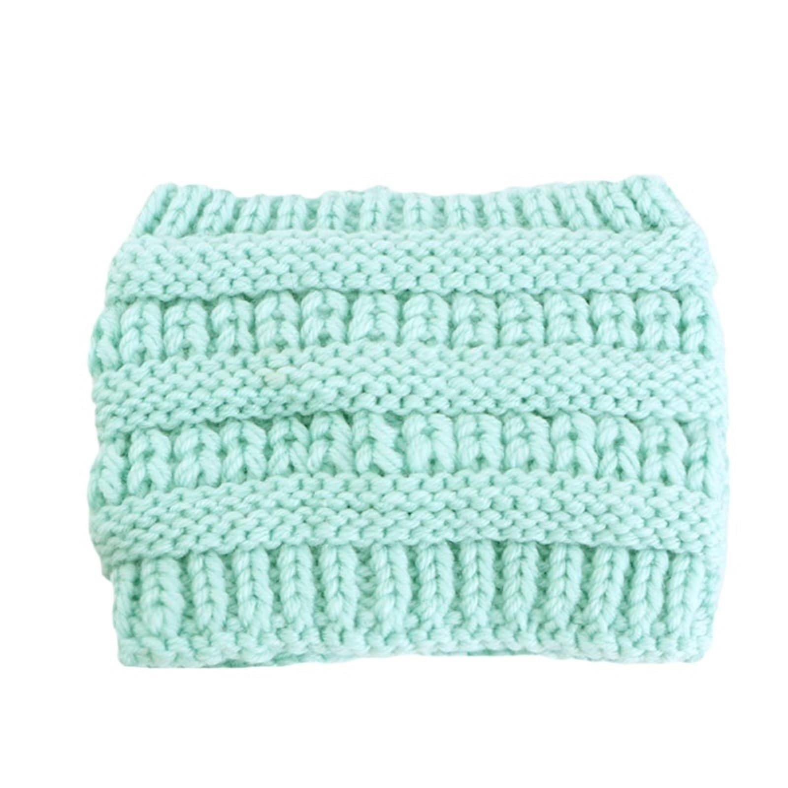 Cerchietto Invernale 2 pz Maglia Larga Fascia for Le Donne Autunno Inverno Headwrap Turbante Fasce for Capelli Con Fori Cappello Tenere Al Caldo Scaldini for Le Orecchie Femminili Per La Decorazione(L