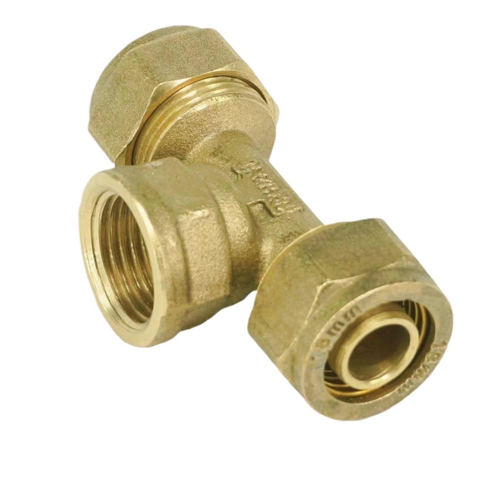 PEX-AL-PEX Tube Diamètre extérieur 16/18/20/25 mm - Raccord en laiton femelle 3 voies pour chauffe-eau solaire (14 x 18 mm)