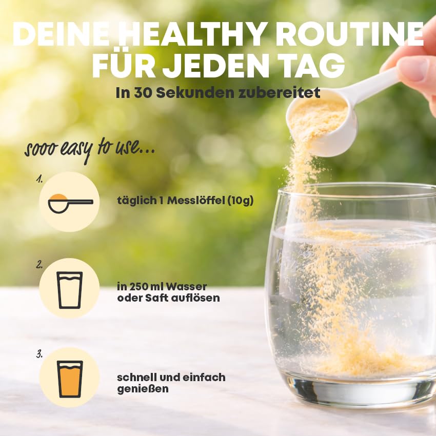 Multivitamin A-Z & Mikronährstoffe Trinkpulver (30 Portionen - Tropical Flavor) Daily Vitamins Pulver mit Vitamin A, C, D3, E, K2, B1, B2, B5, B6, B12, Magnesium, Immunsystem stärken