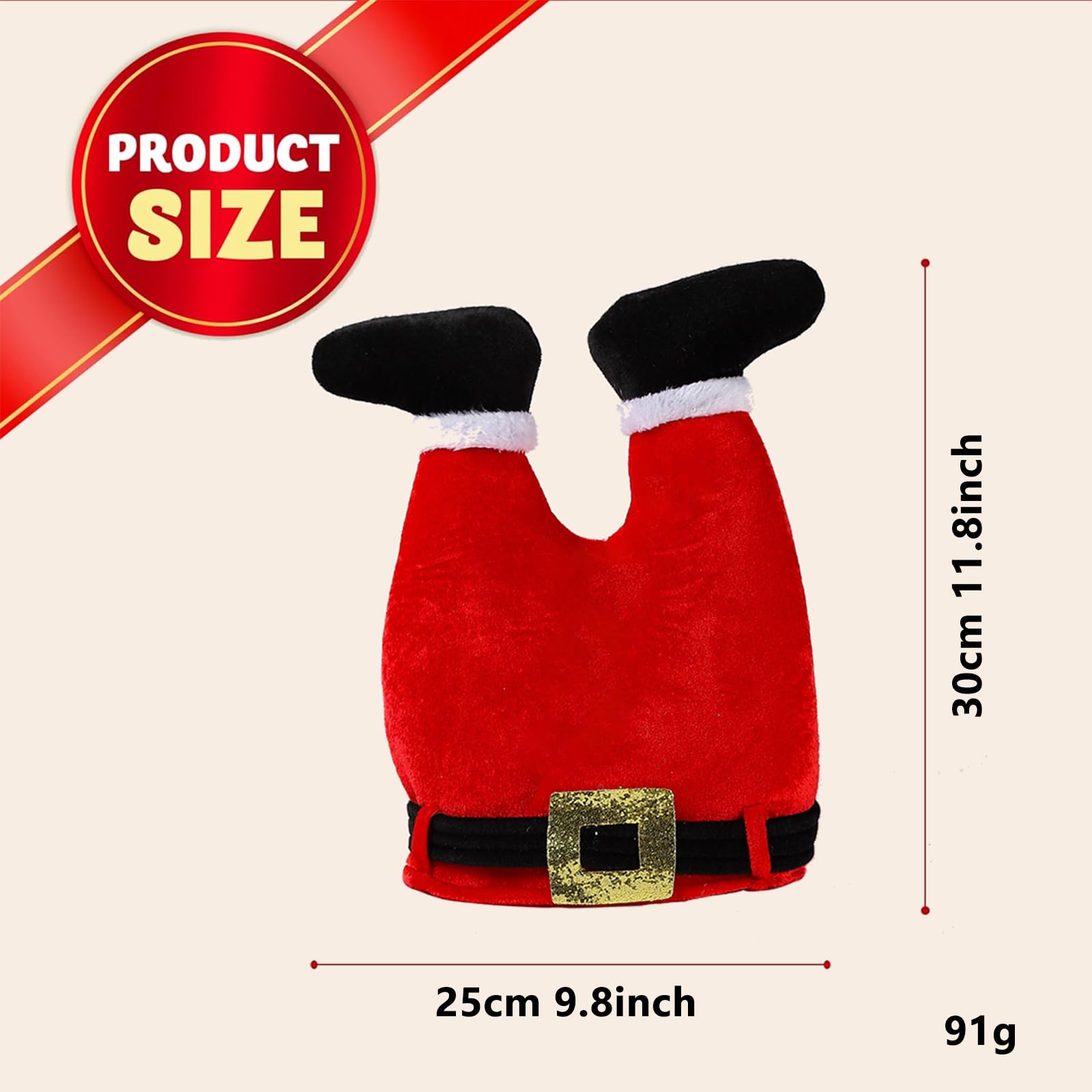 Set de 2 gorros navideños: gorro con árbol de Navidad y pantalones de Papá Noel para adultos
