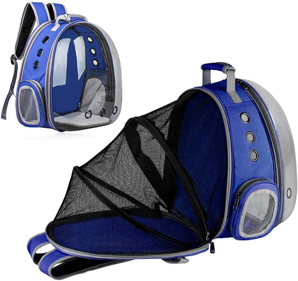 Pet Carrier Backpack, Transparent Space Capsule, 180 Degree Sightseeing Shoulder Backpack, Breathable Safe Travel Pet Cage for Puppy Dog, Cat, Rabbit