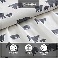 Vista 238 de Eddie Bauer - Full Sheets, Cotton Flannel Bedding Set, Brushed For Extra Softness, Cozy Home Decor (Dog Friends, Full)
