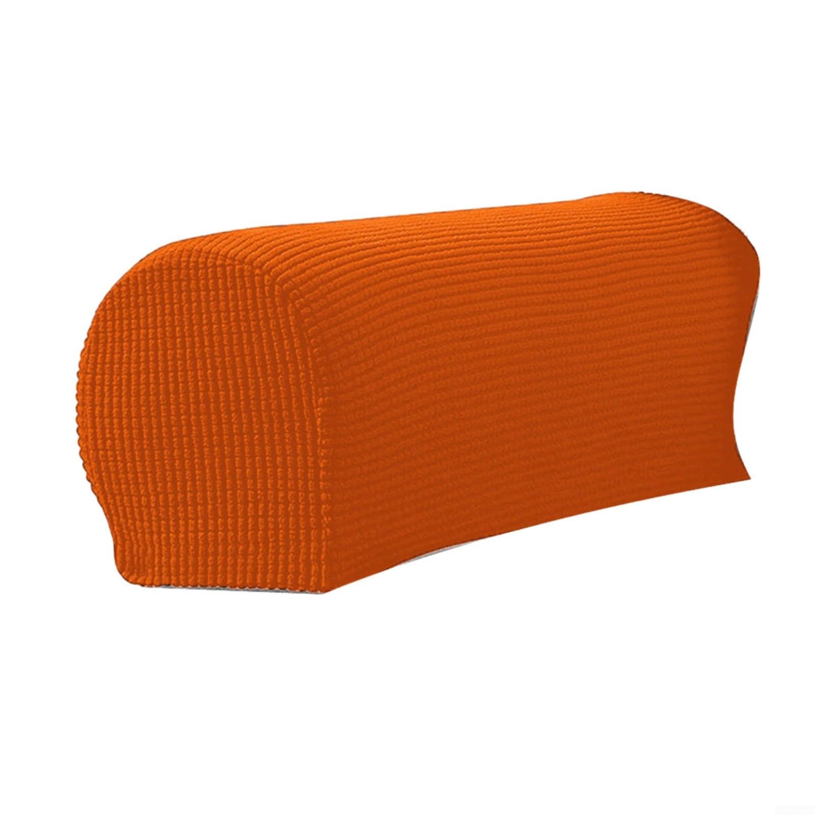HEIBTENY Pack of 2 Armrest Chair Covers, Stretch Armrest Cover, Spandex, Polyester, Sofa Chair Arm , Slipcovers for Furniture for PROTECTION (Orange)