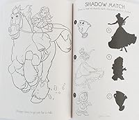 Vista 2 de Princess Jasmine and Rapunzel - Libro para colorear y actividades, 80 páginas, color blanco