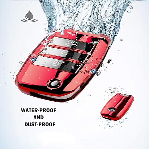 Miniatura 3 de Funda para llavero de automóvil, apta para llavero plegable Kia Optima aleación llavero plateado..