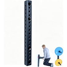 Wall Storage Stringer Steel Wall Mount Storage Tube Compatible with Various Accessories Heavy Duty Gym Storage for Fitness Equipment Textured Black Powder Coat Finish