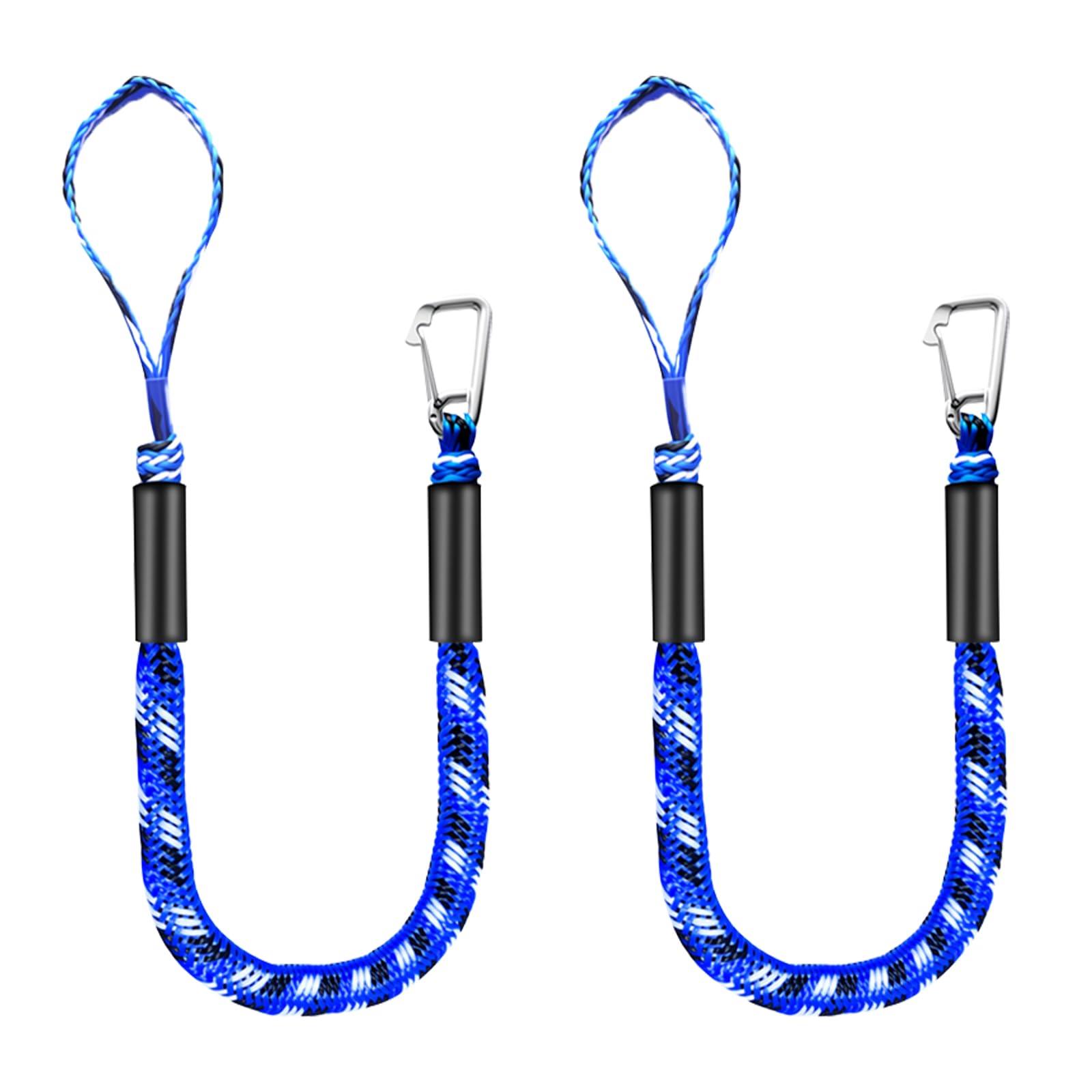 Lot De 2 Corde Amarrage Bateau Elastique, Cordon Securite Bateau Corde Élastique Cordage D'amarrage Cordon Elastique amarre pour Motomarines, Jet Ski, Ponton, Canoë, Moteur