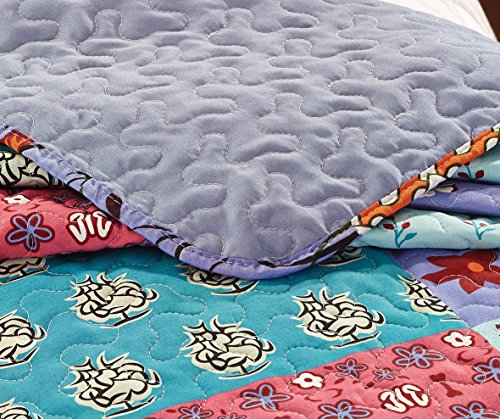 Slpr All Is Bright Queen Comforter Set - Farmhouse Queen Quilt With 2 Shams: Summer Lightweight Quilted Boho Bedding, Vintage Comforter Set For Queen Bed, Farmhouse Quilt Bedding Set #TOP5